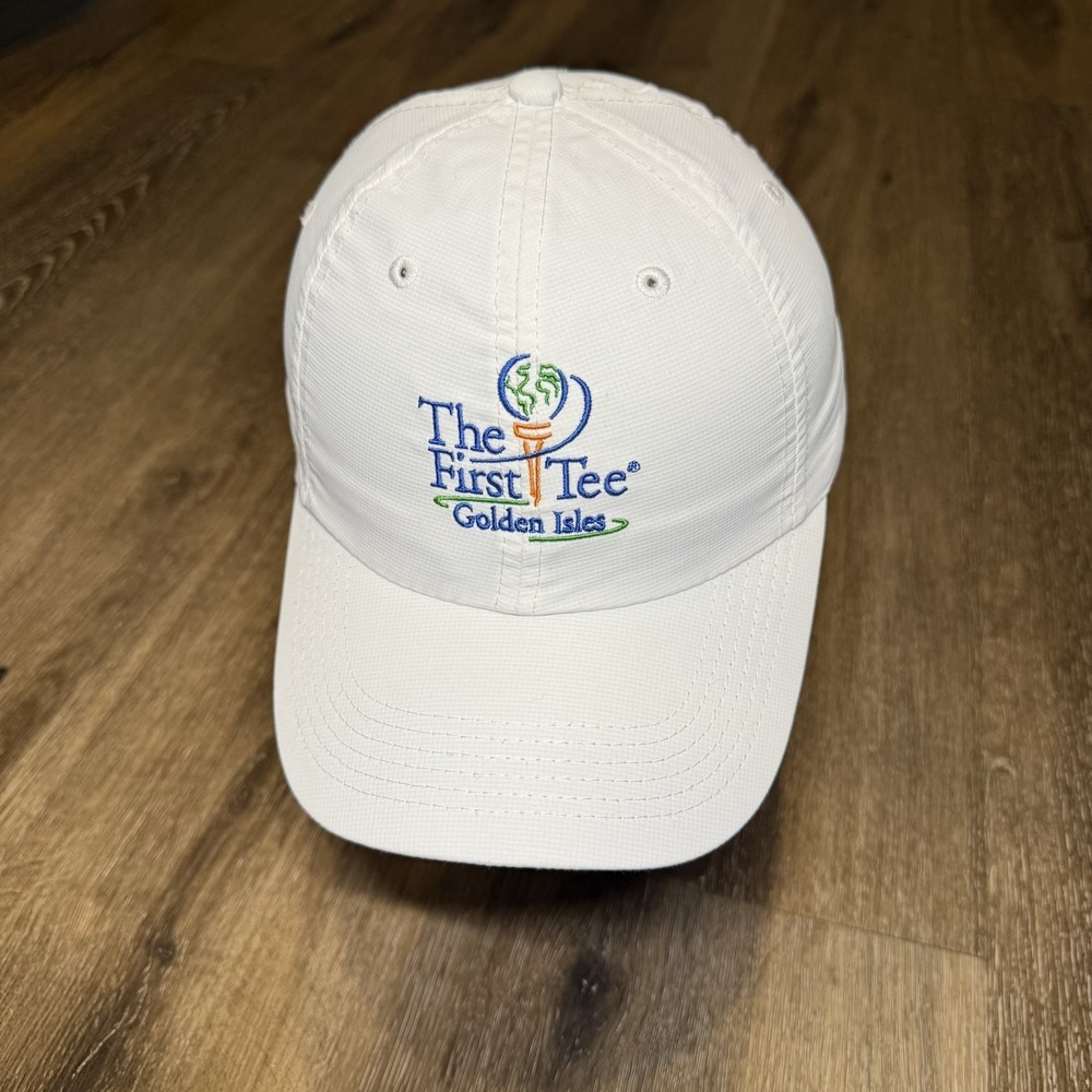 Imperial First Tee Golf Hat White Performance Sea Island St Simons‎ Adjustable